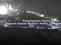 Video: Penampakan Drone Rusia Hantam Kubah Reaktor Nuklir Ukraina