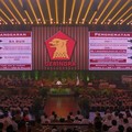 Presiden RI Prabowo Subianto memberi pidato di acara HUT ke 17 Partai GERINDRA. (Tangkapan Layar Youtube GERINDRA)