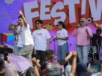 Keseruan Warga Nonton Langsung Program Trans TV Festival Senayan Park
