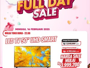 TV LED 50 UHD Smart TV di Transmart Full Day Sale Diskon Rp 2 Jutaan