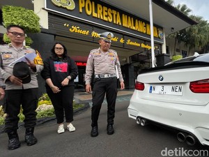 Pengemudi BMW Nopol N 3 NEN di Kota Malang Ditilang Denda Rp 500 Ribu