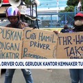 Video: Massa Driver Ojol Geruduk Kantor Kemnaker Tuntut Hak THR