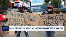 Video: Massa Driver Ojol Geruduk Kantor Kemnaker Tuntut Hak THR