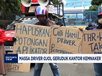 Video: Massa Driver Ojol Geruduk Kantor Kemnaker Tuntut Hak THR