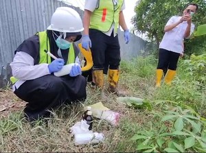 DLH Ambil Sampel Air Tercemar Limbah Pengeboran Pertamina EP Bojonegoro