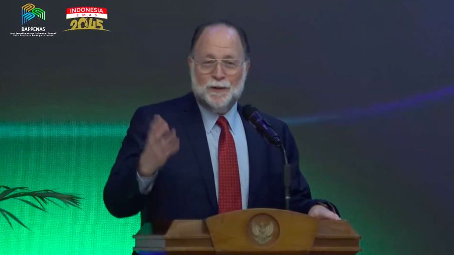 Mantan Menteri Perencanaan Venezuela dan Ekonom Ricardo Hausmann dalam Public Lecture Moving Towards 8% Growth for Indonesia. (Tangkapan Layar Youtube Bappenas RI)