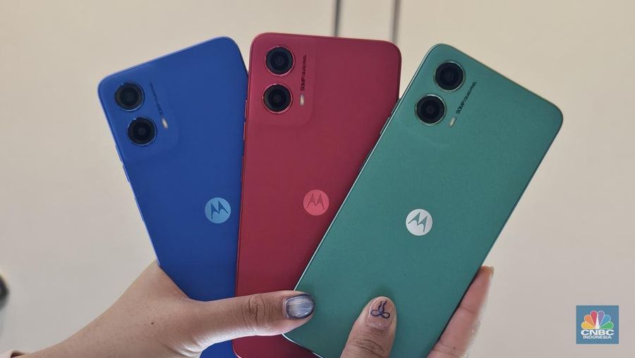 Motorola kembali hadir ke Indonesia setelah hengkang pada 2017 lalu. (CNBC Indonesia/Intan Rakhmayanti Dewi)