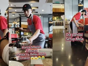 Kerja Keras Pelayan Berkebutuhan Khusus Jadi Sorotan Netizen