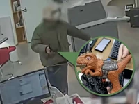 Pria Rampok Bank Pakai Pistol Dinosaurus