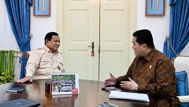 Erick Sebut Prabowo Bakal Jadi Dewan Kehormatan PSSI