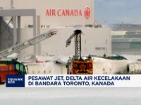 Video: Pesawat Delta Air Terbalik di Bandara Toronto, 8 Orang Terluka