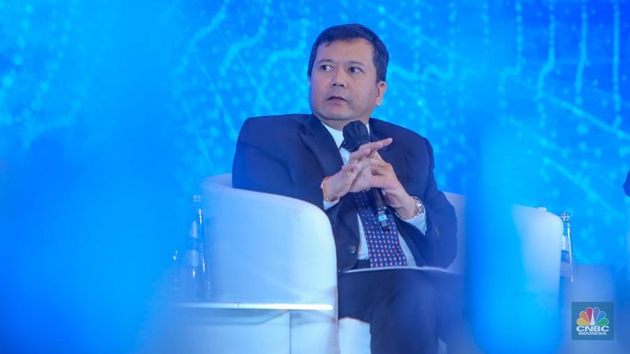 Sekretasis SKK Migas, Luky Agung Yusgiantoro menyampaikan pemaparan dalam acara Road To Outlook Energy Edition With ExxonMobil bertajuk 