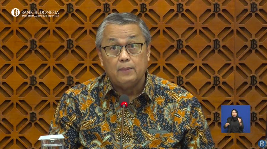 Gubernur Bank Indonesia, Perry Warjiyo saat menyampaikan Hasil Rapat Dewan Gubernur Bulan Februari 2025. (Tangkapan Layar Youtube Bank Indonesia)
