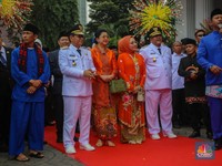 Momen Pramono-'Si Doel' Disambut di Balai Kota, Happy Anies-Ahok Rukun