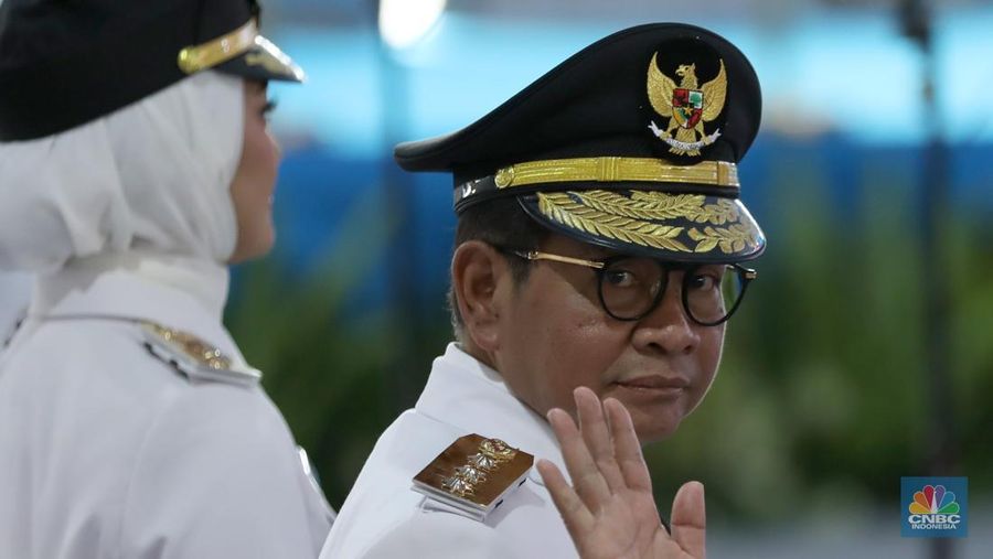 Gubernur Jakarta, Pramono Anung ketika dilantik Presiden Prabowo Subianto di Istana Negara pada Kamis (20/2/2025). (CNBC Indonesia/Tri Susilo)