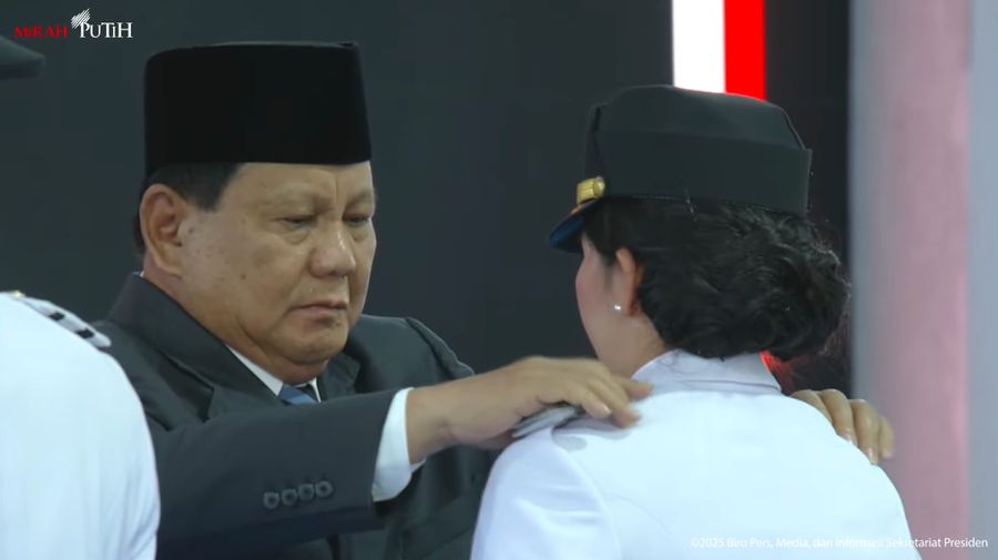 Presiden Prabowo Lantik Kepala Daerah Seluruh Indonesia, Halaman Istana Merdeka, Kamis, (20/2/2025). (Tangkapan Layar Youtube Sekretariat Presiden)