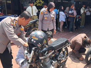 Puluhan Motor Pelajar Tulungagung Terjaring Razia Knalpot Brong