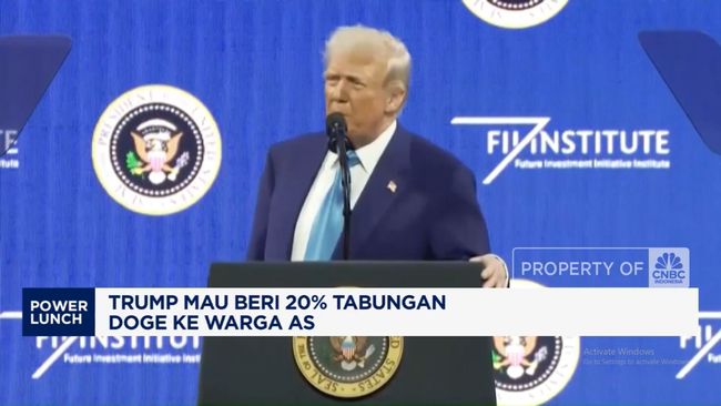 Video: Trump Mau Beri 20% Tabungan DOGE ke Warga AS