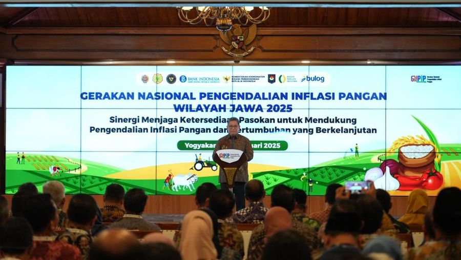 Anggota Dewan Gubernur Bank Indonesia, Doni P. Joewono menyampaikan apresiasi kepada TPIP dan TPID dalam acara Gerakan Nasional Pengendalian Inflasi Pangan Wilayah Jawa 2025. (Dok. BI)