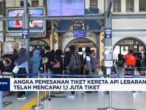 Video: Angka Pemesanan Tiket Kereta Api Lebaran Tembus 1,1 Juta Tiket
