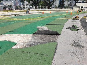 Jalur Joging Lapangan Merdeka Medan Rusak Usai Diresmikan, Ini Kata Pemkot