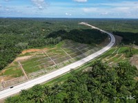 Tol Tanjung Pura  Pangkalan Brandan di Kabupaten Langkat. (Dok. Hutama Karya)