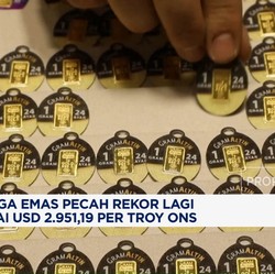 Video: Harga Emas Pecah Rekor Lagi Capai USD 2.951,19 per Troy Ons