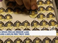 Video: Harga Emas Pecah Rekor Lagi Capai USD 2.951,19 per Troy Ons