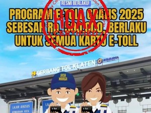 Awas Penipuan! Program E-Toll Gratis Rp 500 Ribu Catut Jasa Marga