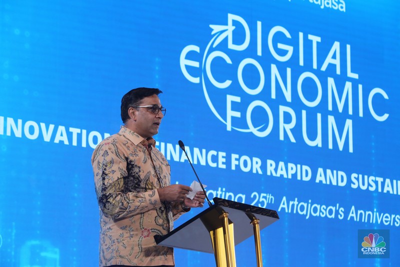 Digital Economic Forum di Jakarta, Selasa (25/2/2025). (CNBC Indonesia/Faisal Rahman)