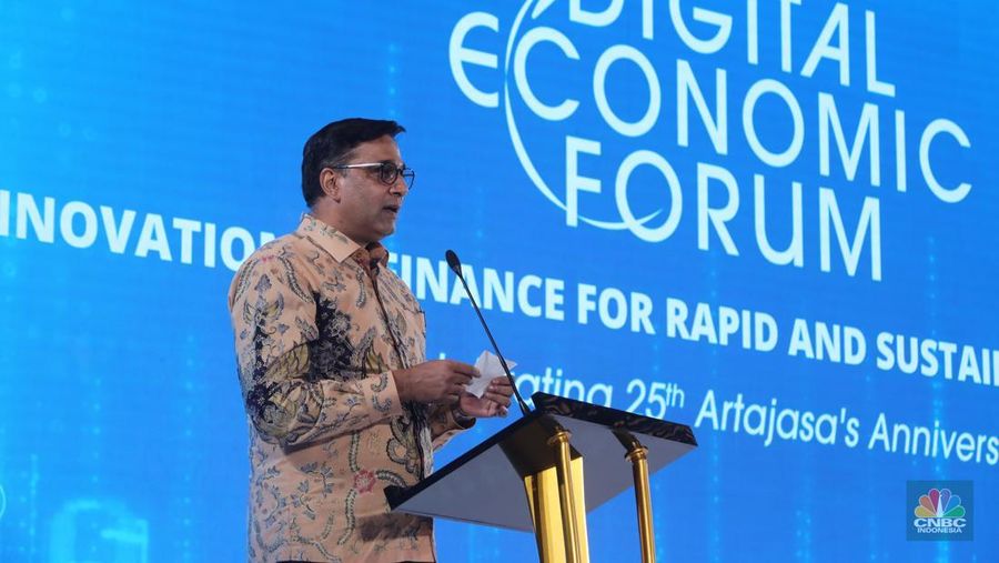 Digital Economic Forum di Jakarta, Selasa (25/2/2025). (CNBC Indonesia/Faisal Rahman)