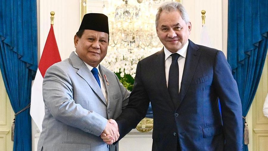 Presiden Prabowo Subianto, menerima kunjungan kehormatan Sekretaris Dewan Keamanan Federasi Rusia, Sergei K. Shoigu, di Istana Merdeka, Jakarta, pada Selasa, (25/2/2025). (Dok. Biro Pers Sekretariat Presiden)