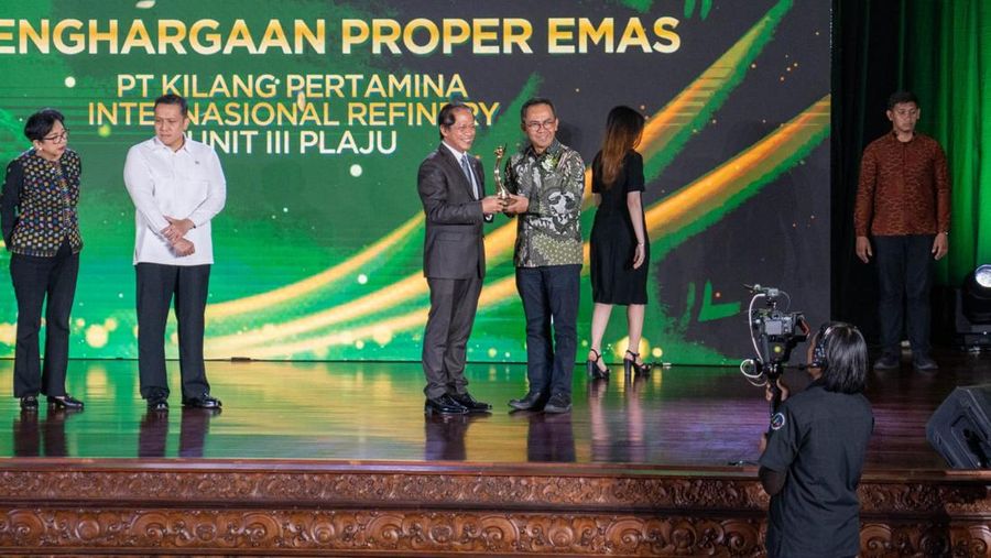 PT Kilang Pertamina Internasional boyong 6 penghargaan Proper Emas dalam Anugerah Lingkungan Proper 2024 di Jakarta, Senin (24/2/2025). (Dok. PT Kilang Pertamina Internasional)