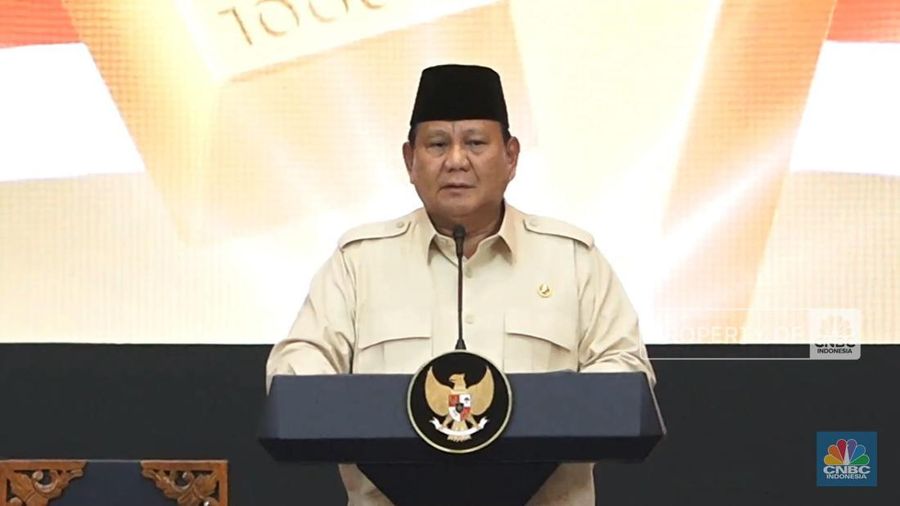 Presiden RI Prabowo Subianto meresmikan layanan bank emas PT Pegadaian dan PT Bank Syariah Indonesia Tbk di Gade Tower, Jakarta, Rabu (26/2).