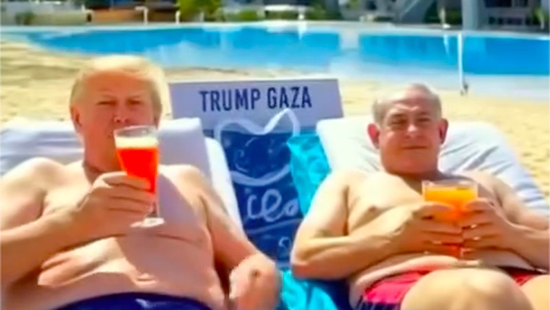 Presiden AS Donald Trump menggungah sebuah video yang tampaknya dibuat oleh AI tentang visinya untuk Jalur Gaza yang sedang berjuang. (Instagram/@realdonaldtrump)