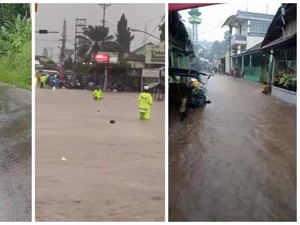 Lampung Diguyur Hujan Deras, Jalan Lintas Putus-Rumah Warga Terendam Banjir