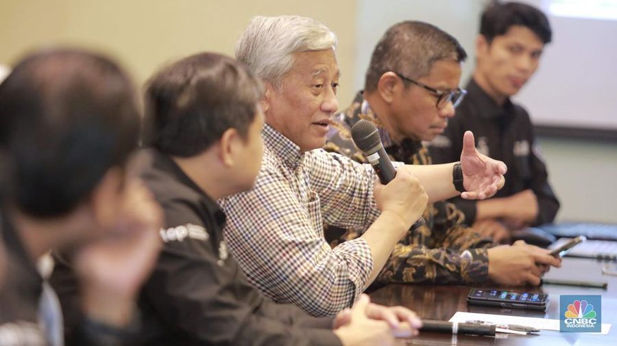 Konferensi pers Ramadan Seru Ziswaf CT Arsa di Menara Mega Syariah, Jalan Rasuna Said, Jakarta Selatan, Kamis (27/2/2025). (CNBC Indonesia/Muhammad Sabki)