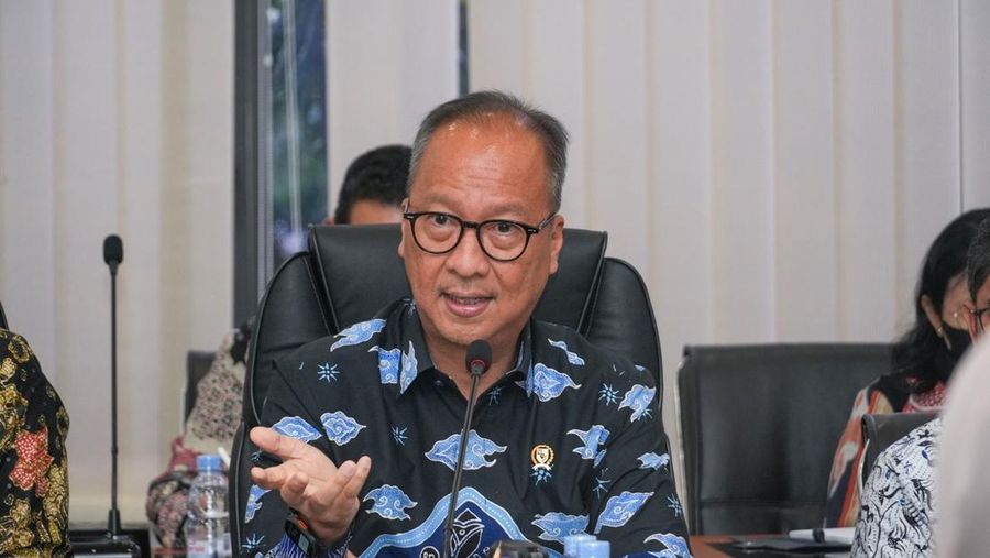 Menteri Perindustrian Agus Gumiwang Kartasasmita dalam konferensi pers di Jakarta, 26 Februari 2025. (Dok. Kemenperin)