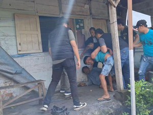 Polres OKU Gerebek Kampung Narkoba, 4 Pelaku Diamankan
