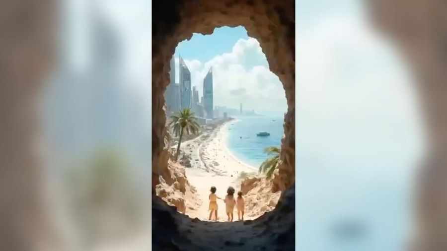 Presiden AS Donald Trump menggungah sebuah video yang tampaknya dibuat oleh AI tentang visinya untuk Jalur Gaza yang sedang berjuang. (Instagram/@realdonaldtrump)