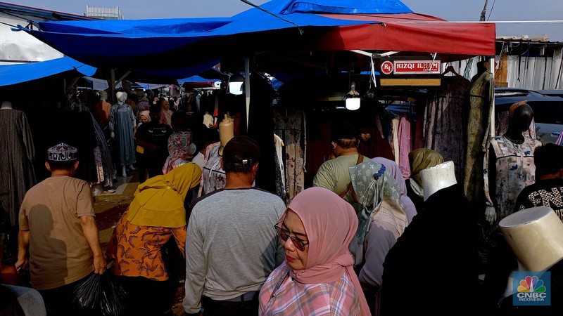 Suasana Pasar Tasik Cideng, Jakarta, Kamis, (27/2/2025). (CNBC Indonesia/Muhammad Sabki)