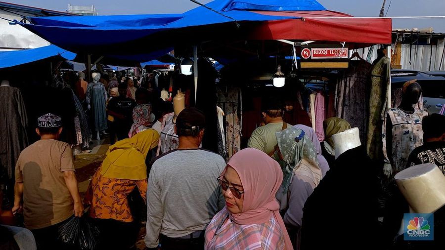 Suasana Pasar Tasik Cideng, Jakarta, Kamis, (27/2/2025). (CNBC Indonesia/Muhammad Sabki)