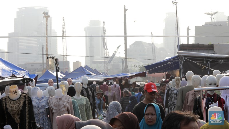Suasana Pasar Tasik Cideng, Jakarta, Kamis, (27/2/2025). (CNBC Indonesia/Muhammad Sabki)