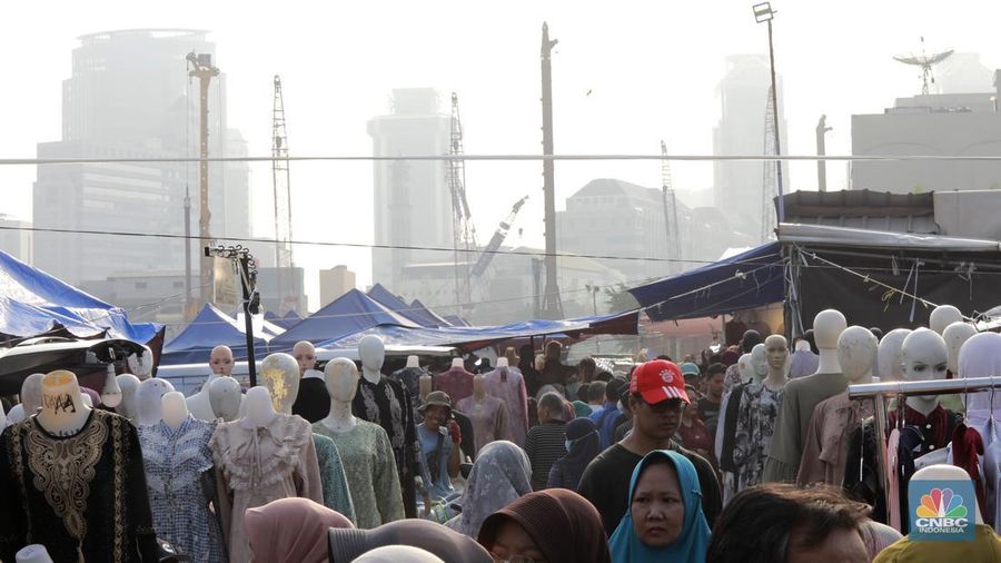 Suasana Pasar Tasik Cideng, Jakarta, Kamis, (27/2/2025). (CNBC Indonesia/Muhammad Sabki)