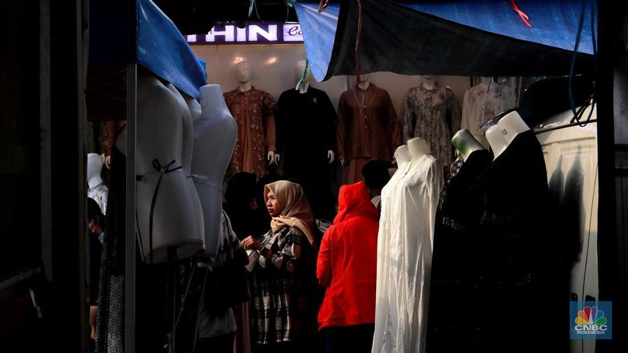 Suasana Pasar Tasik Cideng, Jakarta, Kamis, (27/2/2025). (CNBC Indonesia/Muhammad Sabki)