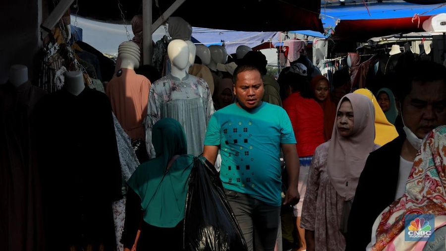 Suasana Pasar Tasik Cideng, Jakarta, Kamis, (27/2/2025). (CNBC Indonesia/Muhammad Sabki)