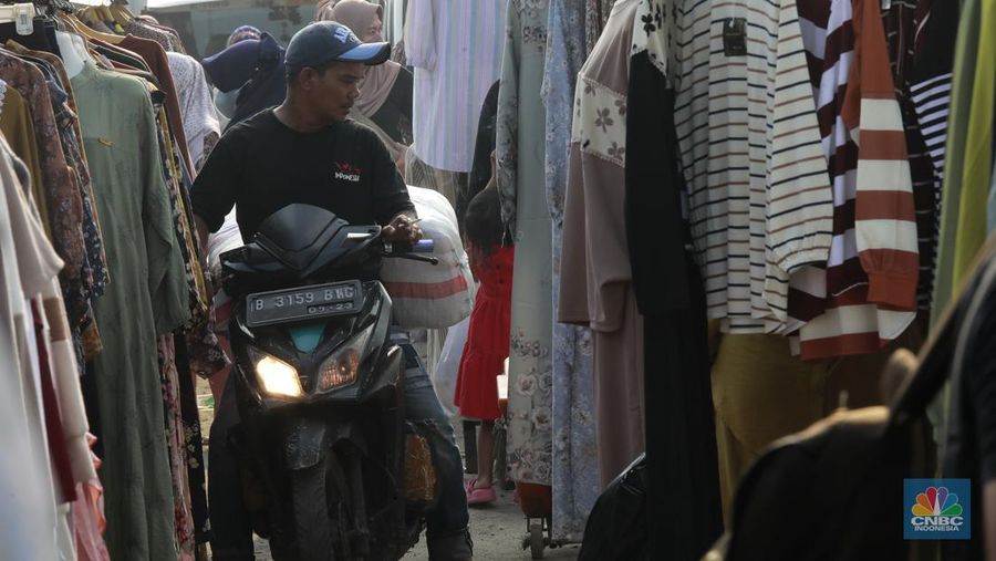 Suasana Pasar Tasik Cideng, Jakarta, Kamis, (27/2/2025). (CNBC Indonesia/Muhammad Sabki)