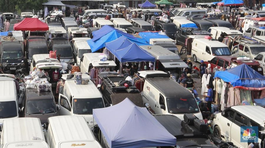 Suasana Pasar Tasik Cideng, Jakarta, Kamis, (27/2/2025). (CNBC Indonesia/Muhammad Sabki)