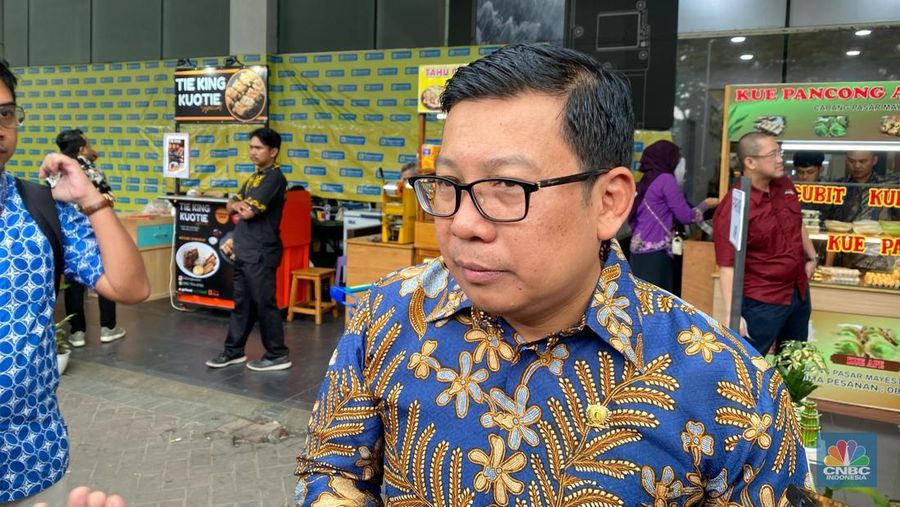 Kepala Badan Pangan Nasional Arief Prasetyo Adi saat menjawab pertanyaan wartawan di Jakarta, Jumat (28/2/2025). (²©²ÊÍøÕ¾/Aziza Zahwa Layla Madjid)