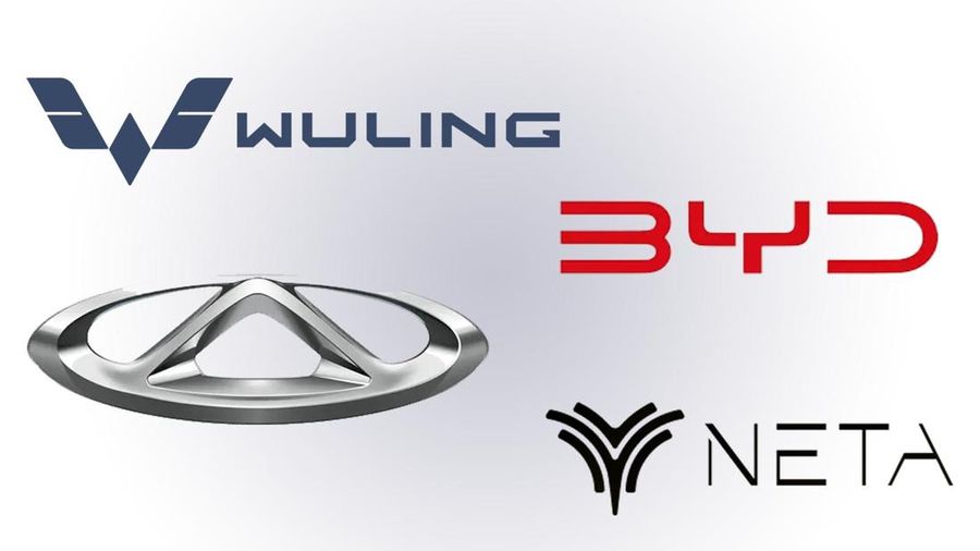 Kolase Logo Mobil China. (Dok. Wuling, BYD, Neta, Cherry)